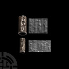 Cassite Silver Cylinder Seal Pair
