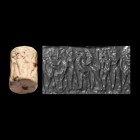 Akkadian Stamp Seal with Combat Scene