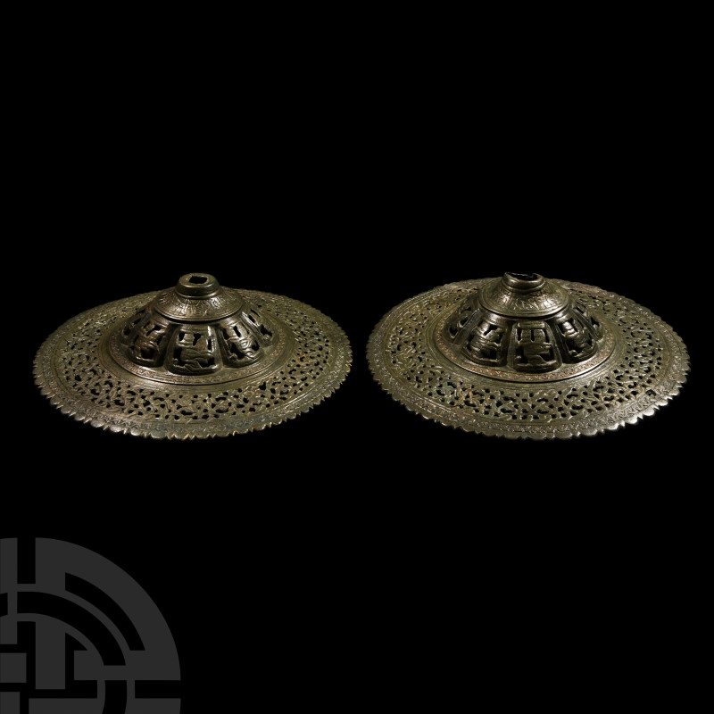 Seljuk Period Openwork Door Fitting
13th-14th century A.D. A pair of bronze ope...