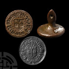 Large Flemish Medieval 'lieu en sce peueu et gherzte' Seal Matrix