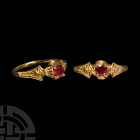 'The Purbeck' Medieval Gold Ring with Ruby