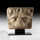 Medieval Block with Lion Relief