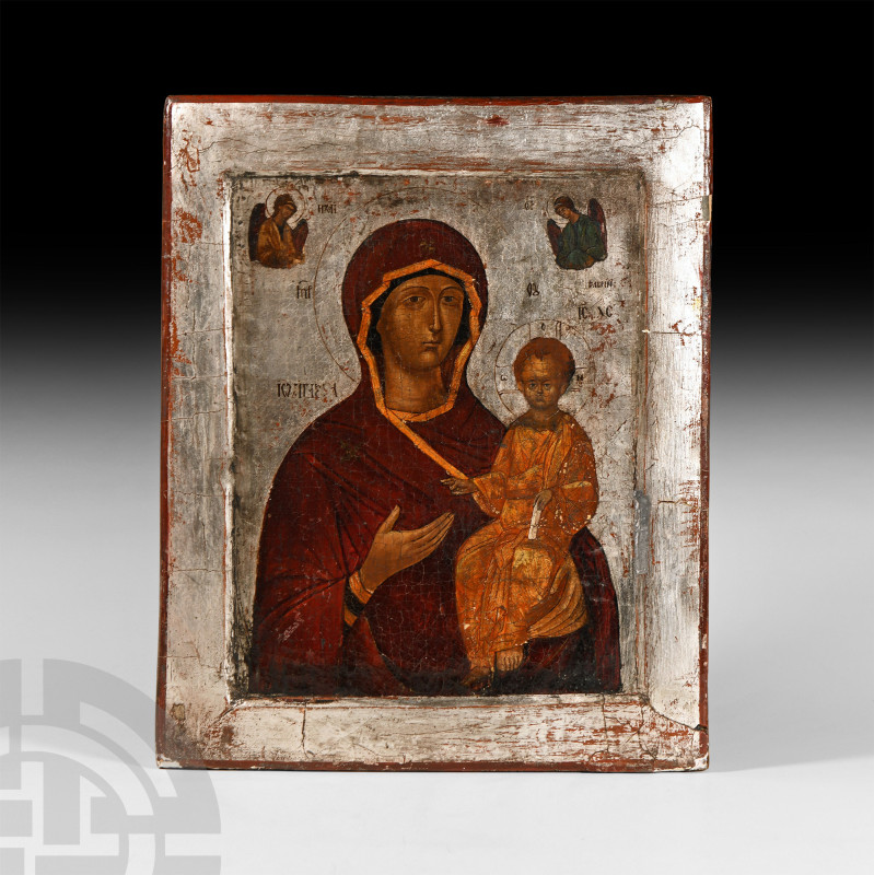 Russian Icon of the Hodegetria of Constantinople
19th century A.D. An icon of H...