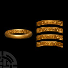 Post Medieval Gold 'Let This Vs Tie Vntil We Die' Posy Ring