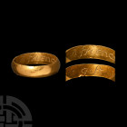 Post Medieval Gold 'A Friends Gift' Posy Ring