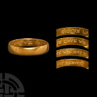 Post Medieval Gold 'Godlye Love Wil Not Remove' Posy Ring