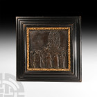 Post Medieval Bronze Plaque with Christian Religious Scene