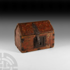 Post Medieval Wooden Painted Casket