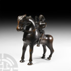 Bronze Aquamanile with Horse and Rider