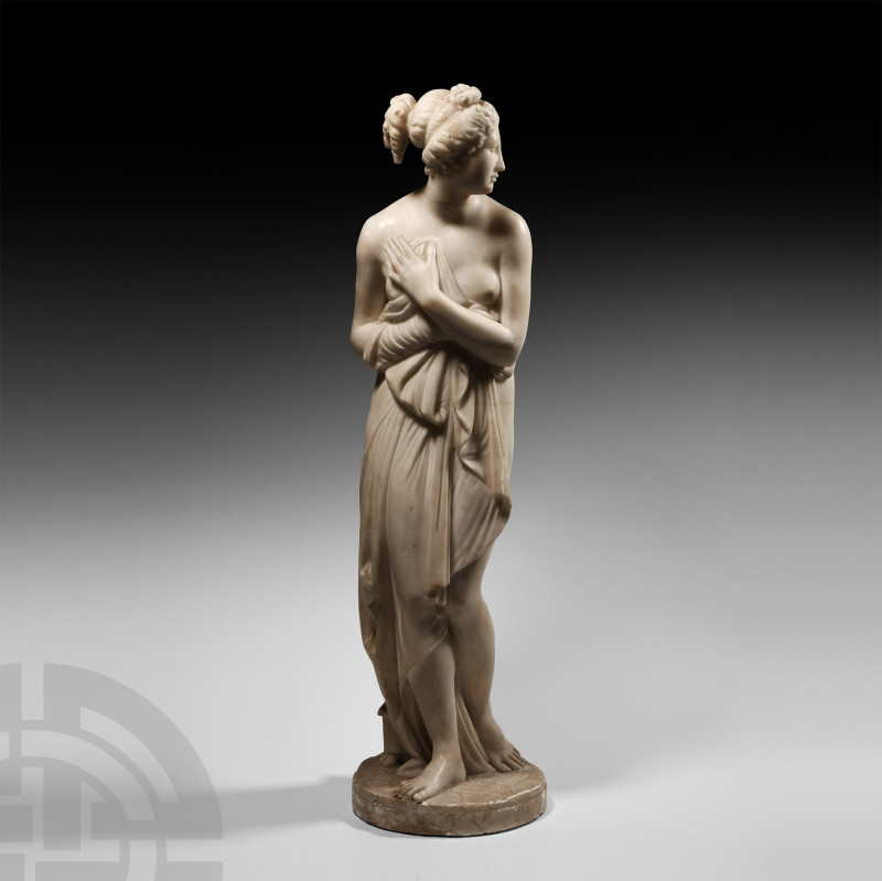 Marble Bathing Venus
Neoclassical, 19th century A.D. A marble interpretation of...