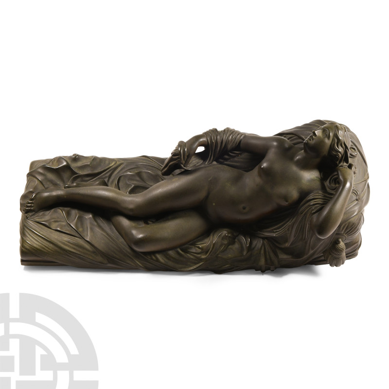 Post Medieval Reclining Female Statue
Late 19th-early 20th century A.D. A bronz...