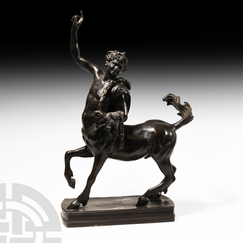 Neoclassical Bronze Young Centaur Statue
20th century A.D. A bronze figure of a...