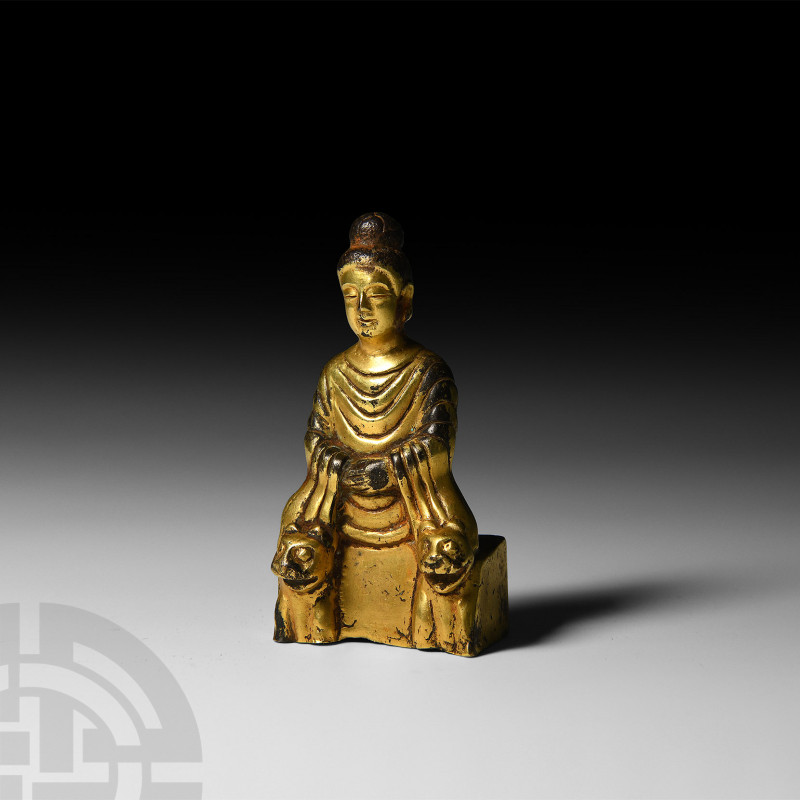 Chinese Wei Shakyamuni Buddha on Lion Throne
Northern Wei Dynasty, 386-534 A.D....