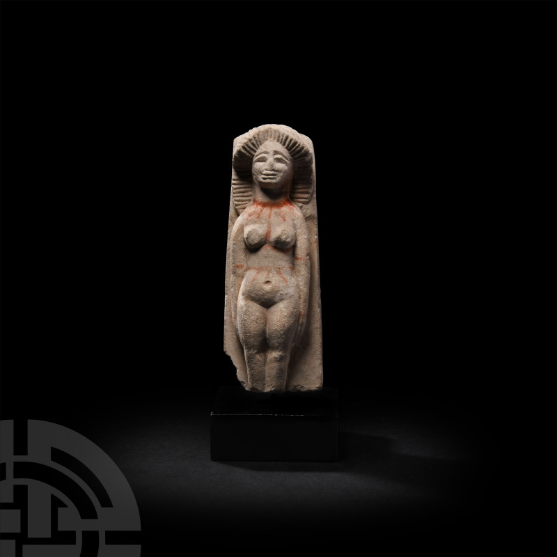 Egyptian Limestone Figure of Isis-Aphrodite
Ptolemaic-Roman Period, 332 B.C.-20...