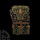 Egyptian Beaded Mummy Face Mask with Sons of Horus