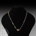 Egyptian Bead Necklace with Scarab