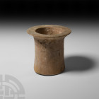 Egyptian Cylindrical Alabaster Vessel