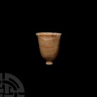 Egyptian Veined Alabaster Footed Cup