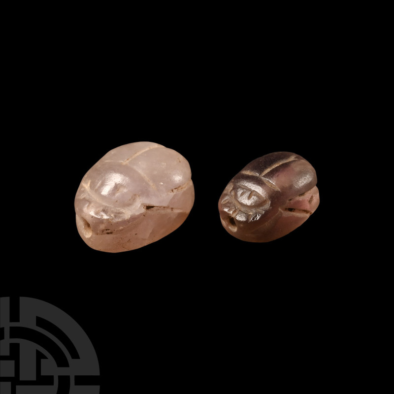 Egyptian Agate Scarab Group
Graeco-Roman Period, 332 B.C.-323 A.D. A group of t...