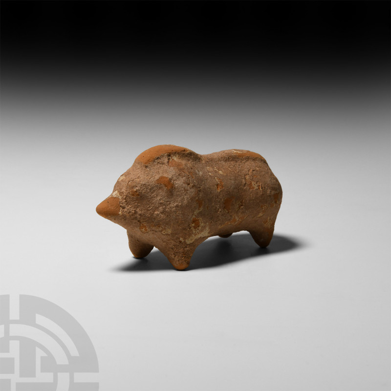 Greek Terracotta Boar Statuette
5th-3rd century B.C. A terracotta model of a bo...