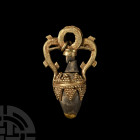 Greek Gold Dolphin Amphora Pendant