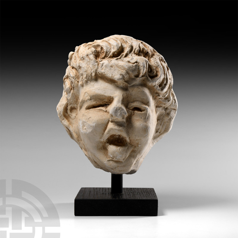 Roman Stucco Head of a Youth
Provincial, 2nd-3rd century A.D. A stucco head fro...