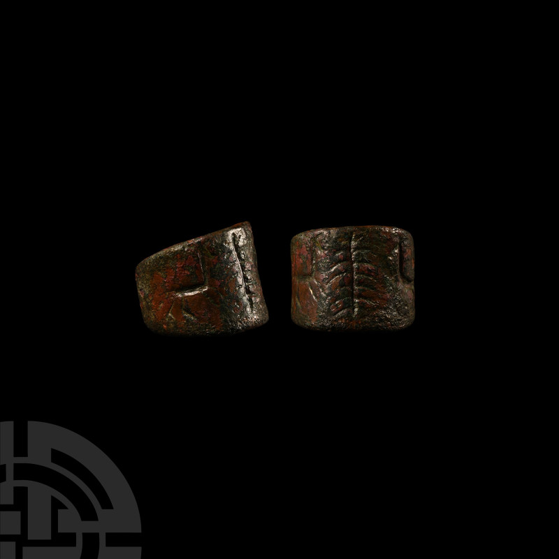 Western Asiatic Ring with Animals
1st millennium B.C. A copper-alloy finger rin...