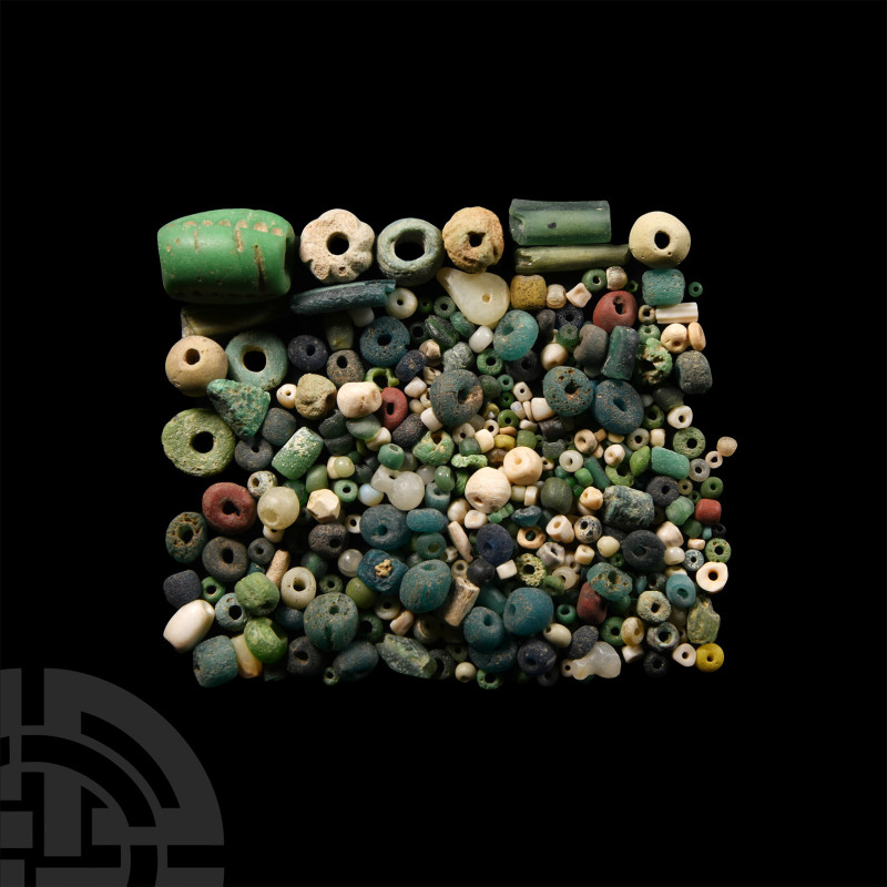 Western Asiatic Mixed Bead Group
Circa 1st millennium B.C. A mixed group of gla...