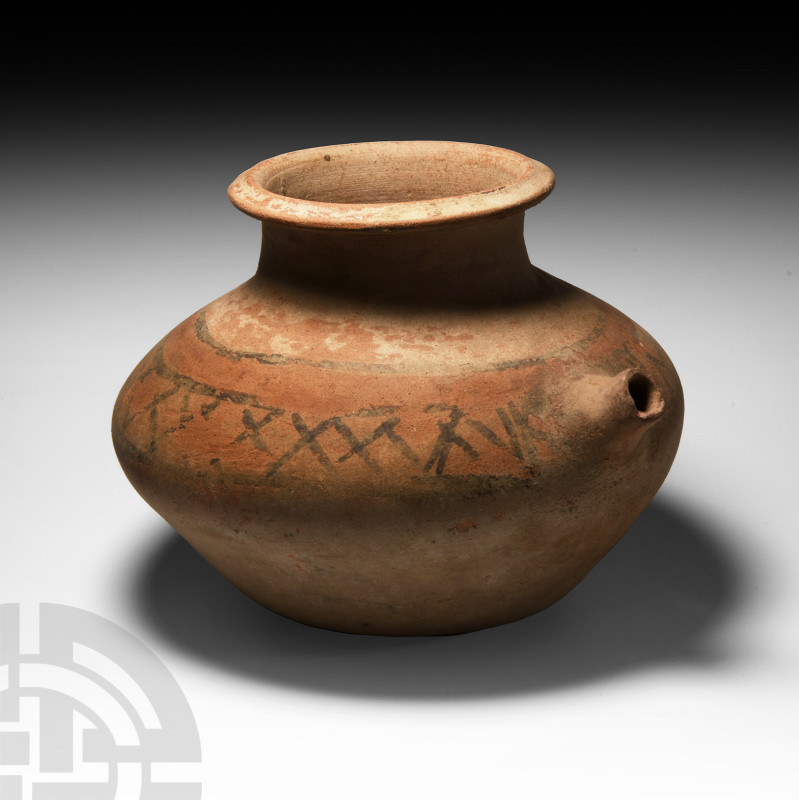 Western Asiatic Painted Spouted Vessel
2nd-1st millennium B.C. A ceramic vessel...