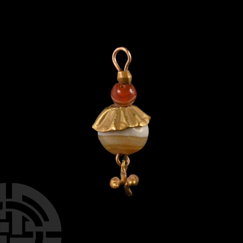 Western Asiatic Gold Pendant
Circa 1st-2nd century A.D. A gold pendant composed...