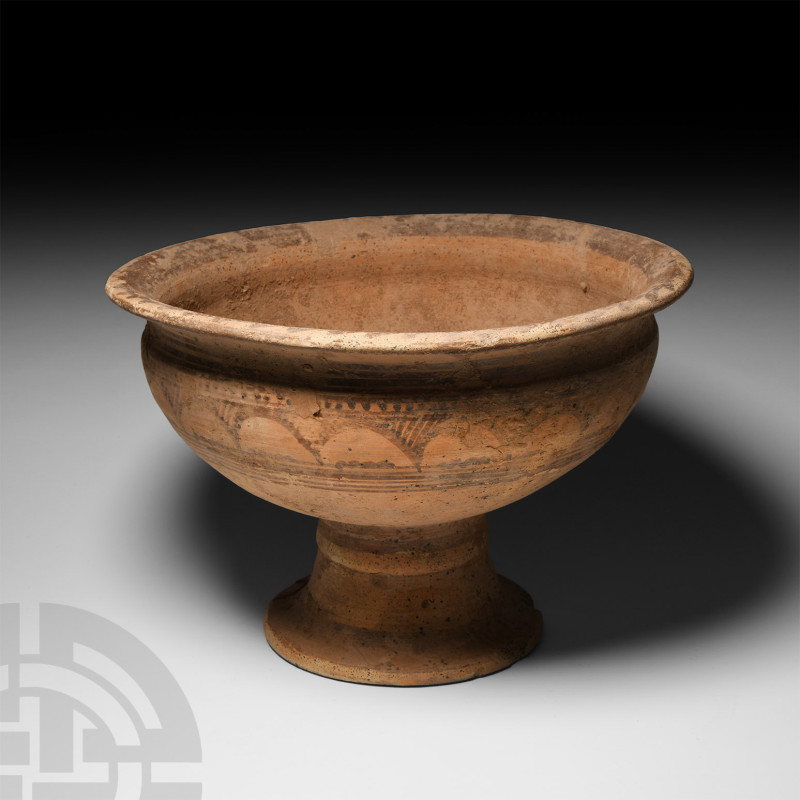 Western Asiatic Terracotta Chalice
2nd millennium B.C. A ceramic chalice compos...