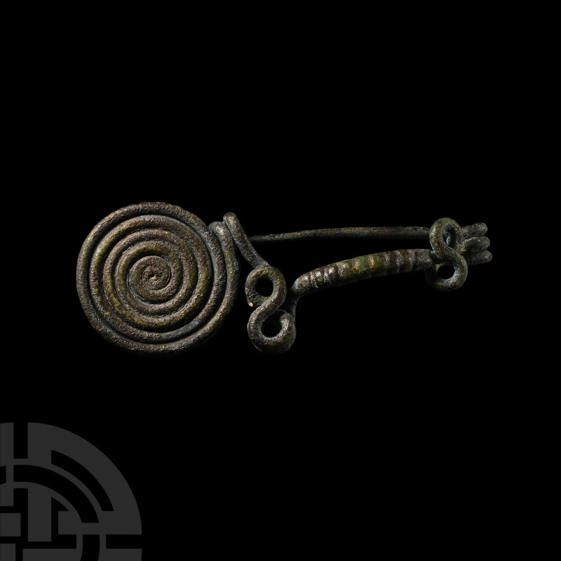 Bronze Age Central European Spiral Brooch
Hallstatt Period, 8th-6th century B.C...