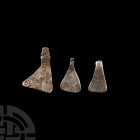 Iron Age Celtic Silver Axe Pendant Group