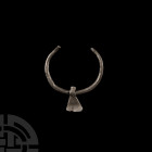 Iron Age Celtic Silver Axe Pendant with Loop
