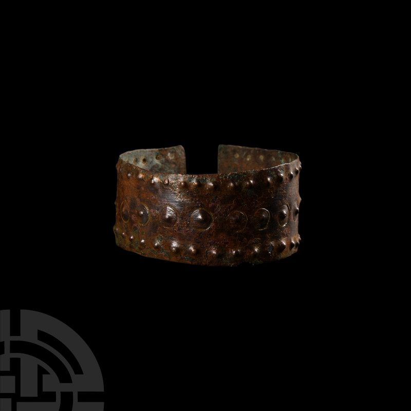 Viking Age Embossed Repoussé Bracelet
Circa 8th-10th century A.D. A flat-sectio...