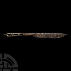 Medieval Knife with Bronze Pommel with Initials T.C.