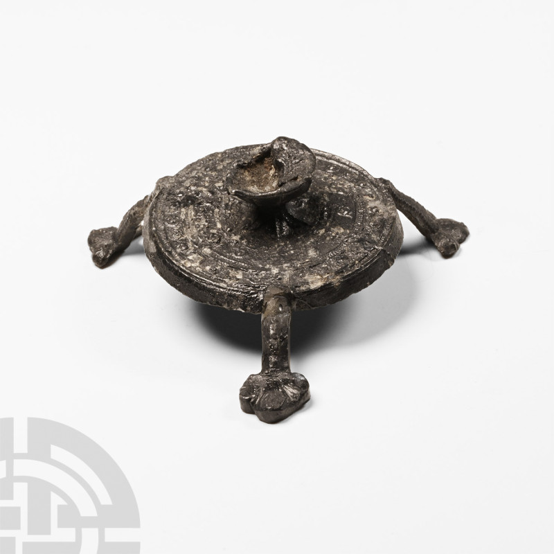 Medieval 'Thames' Pewter Candlestick
Circa 14th-15th century A.D. A pewter trip...