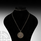 Post Medieval Silver Thaler Pendant Necklace