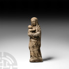 Limestone Madonna and Child Statue