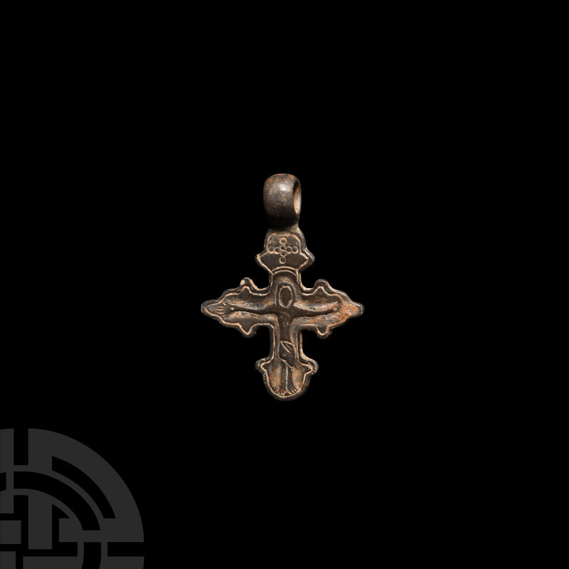 Post Medieval Silver Cross Pendant
17th-19th century A.D. A silver cruciform pe...