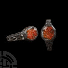Tudor Period Ring with Armorial Gemstone