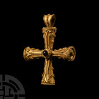 Byzantine Style Gold Cross Pendant
