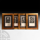 Gilt Framed Set of Historical Prints