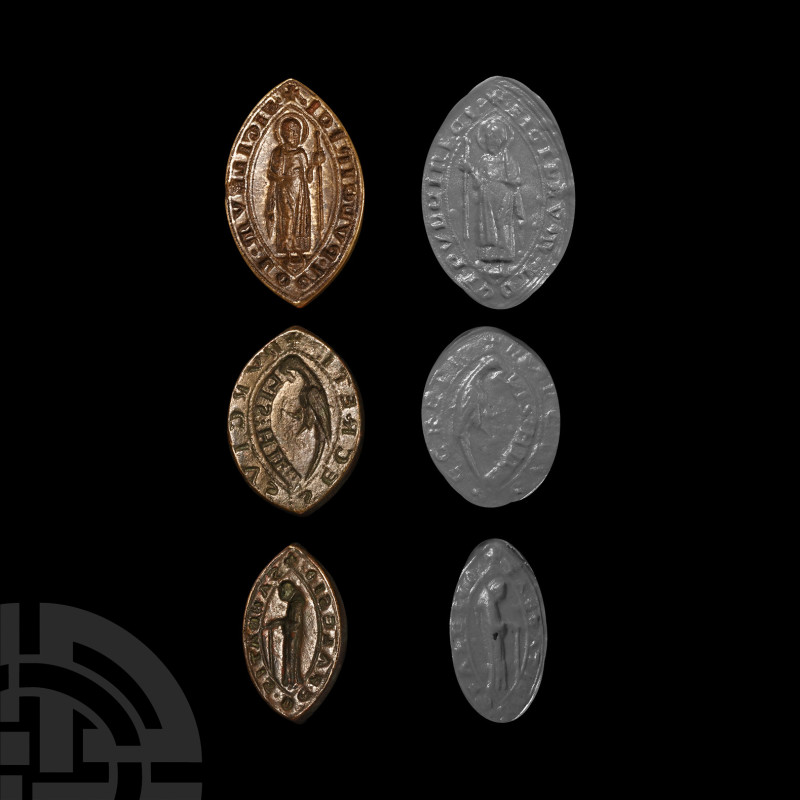 Medieval Seal Matrix Reproduction Group
19th century A.D. A mixed group of bron...