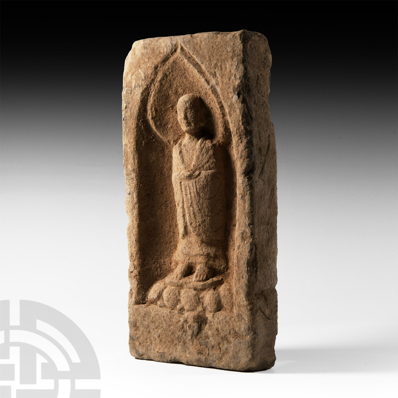 Chinese Wei Buddha Brick
Wei Dynasty, 534-550 A.D. A rectangular ceramic brick ...