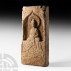 Chinese Wei Brick with Seated Buddha