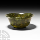 Chinese Ming Style Green Stone Bowl