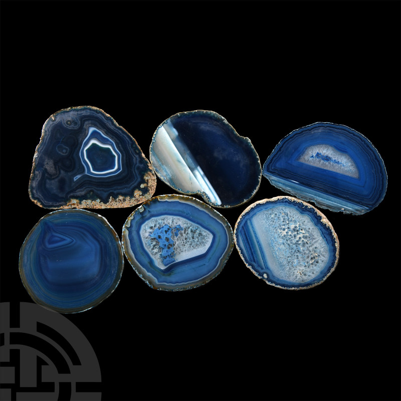 Natural History - Cut and Polished Agate Crystal Geode Slice Group
A group of s...