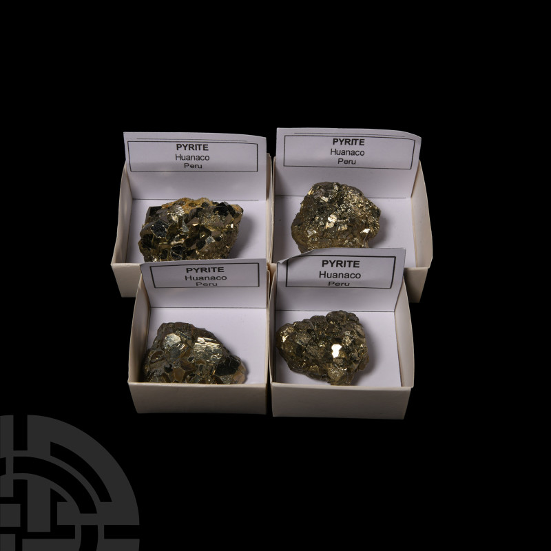 Natural History - Pyrite Crystal Specimen Group
A group of four pyrite or 'fool...