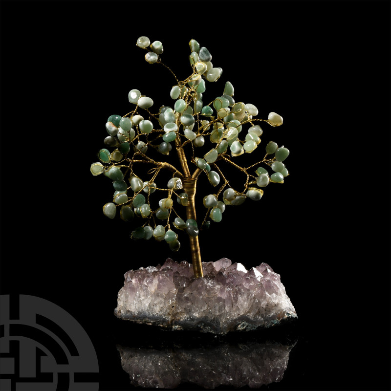 Natural History - Green Agate and Amethyst Gem Tree
A medium size gemstone tree...